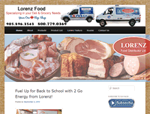 Tablet Screenshot of lorenzfood.ca